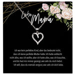 22Feels® Liebe Mama Geschenk Silber 925/000 Herz Halskette Muttertag Frauen Schmuck mit Karte Mutter Geburtstag Weihnachten Damen Collier Eltern-Schmuck mit Botschaftskarte - Herz21-22Feels