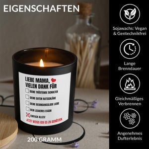 22Feels® Mama Geschenk HANDGEMACHTE Sojawachs Duft-Kerze im Glas (ZITRUS, VEGAN)-Spruchkerzen B1K1-22Feels
