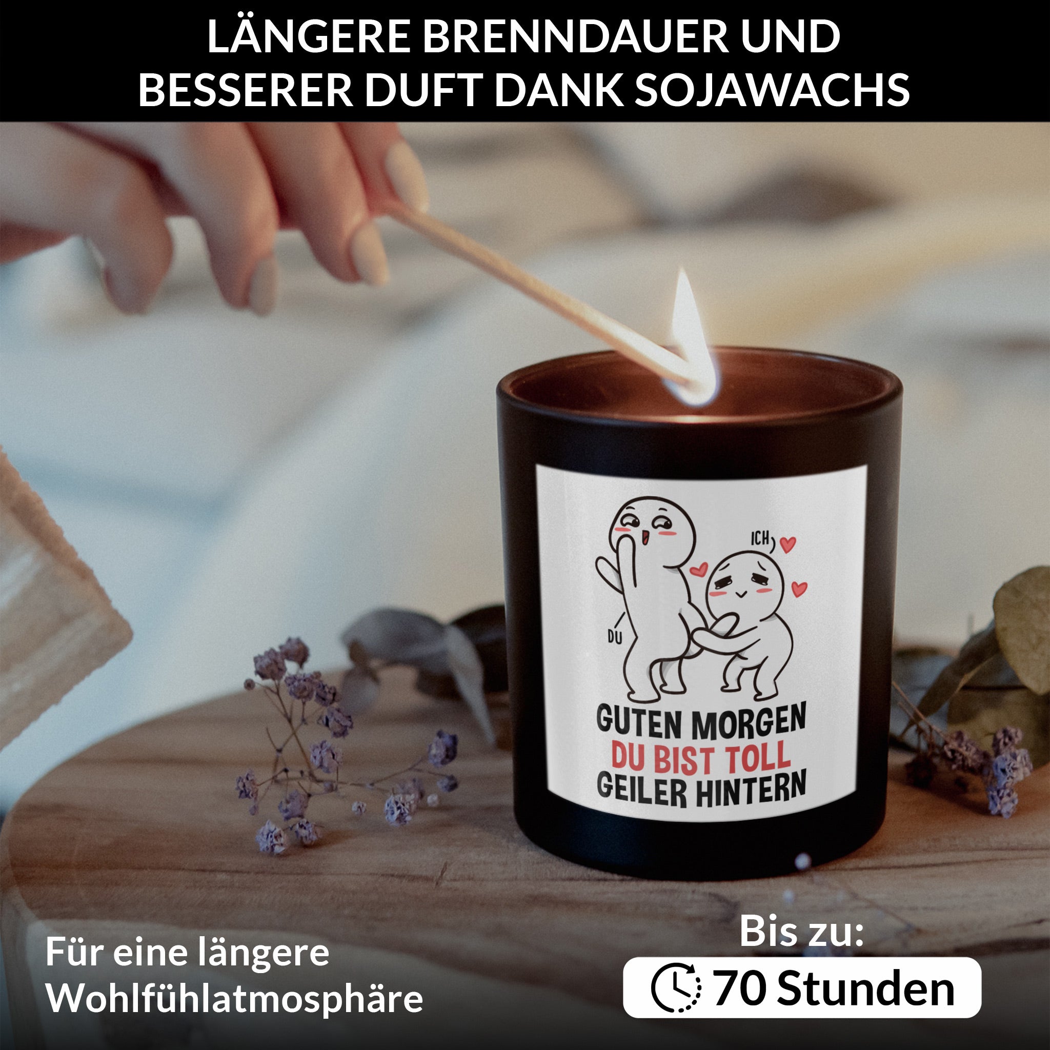 22Feels® Jahrestag Geschenk HANDGEMACHTE Sojawachs Duft-Kerze im Glas (ZITRUS, VEGAN)-Spruchkerzen B1K1-22Feels