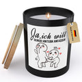 22Feels® Hochzeit Hochzeitstag Geschenk HANDGEMACHTE Sojawachs Duft-Kerze im Glas (ZITRUS, VEGAN)-Spruchkerzen B1K1-22Feels