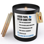 22Feels® Papa Geschenk HANDGEMACHTE Sojawachs Duft-Kerze im Glas (ZITRUS, VEGAN)-Spruchkerzen B1K1-22Feels