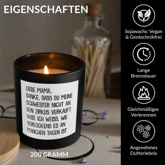 22Feels® Mama Geschenk HANDGEMACHTE Sojawachs Duft-Kerze im Glas (ZITRUS, VEGAN)-Spruchkerzen B1K1-22Feels