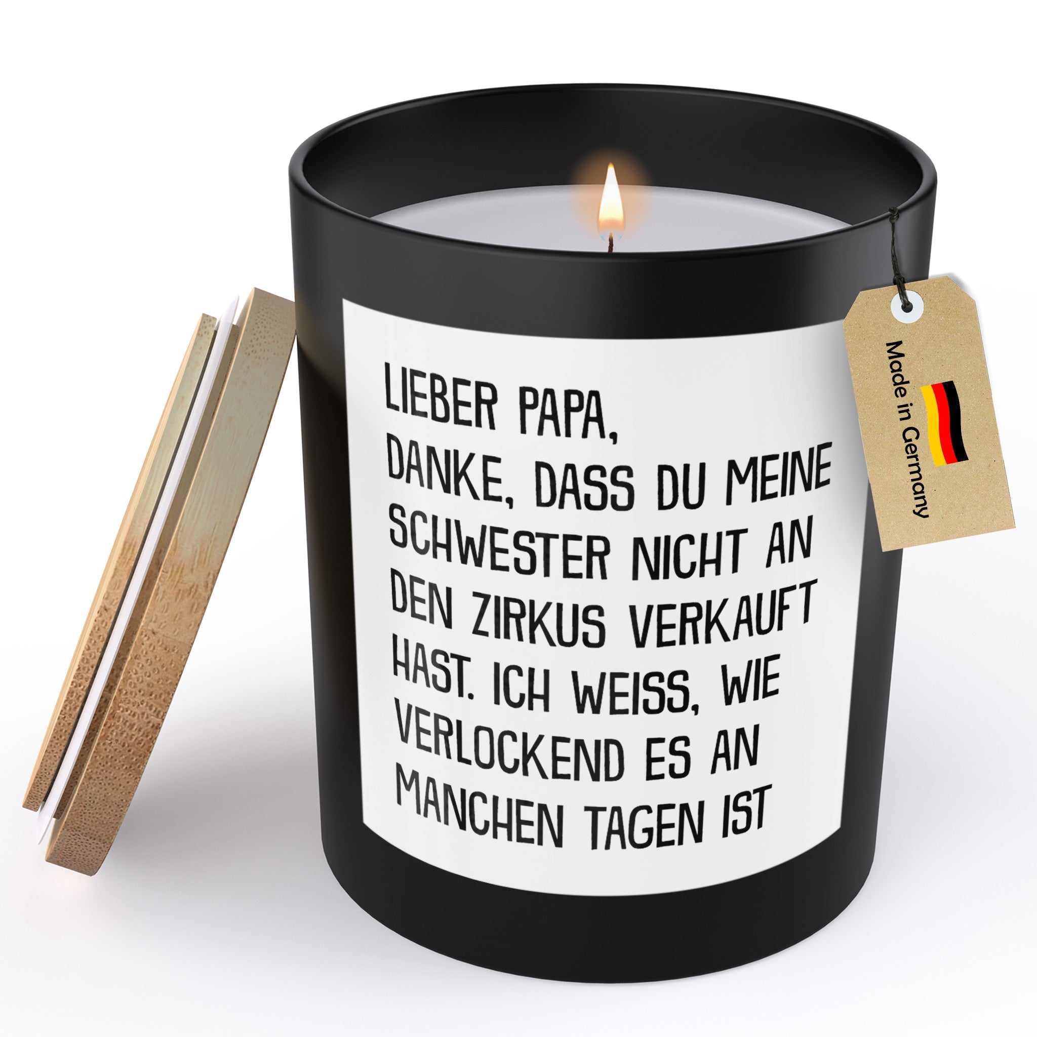 22Feels® Papa Geschenk HANDGEMACHTE Sojawachs Duft-Kerze im Glas (ZITRUS, VEGAN)-Spruchkerzen B1K1-22Feels