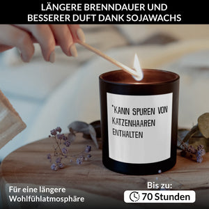 22Feels® Lustige Spruchkerze Frauen Katze Geschenk HANDGEMACHTE Sojawachs Duft-Kerze im Glas (ZITRUS, VEGAN)-Spruchkerzen B1K1-22Feels