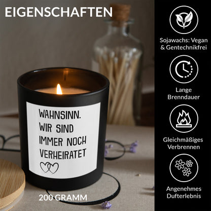 22Feels® Hochzeitstag Geschenk HANDGEMACHTE Sojawachs Duft-Kerze im Glas (ZITRUS, VEGAN)-Spruchkerzen B1K1-22Feels