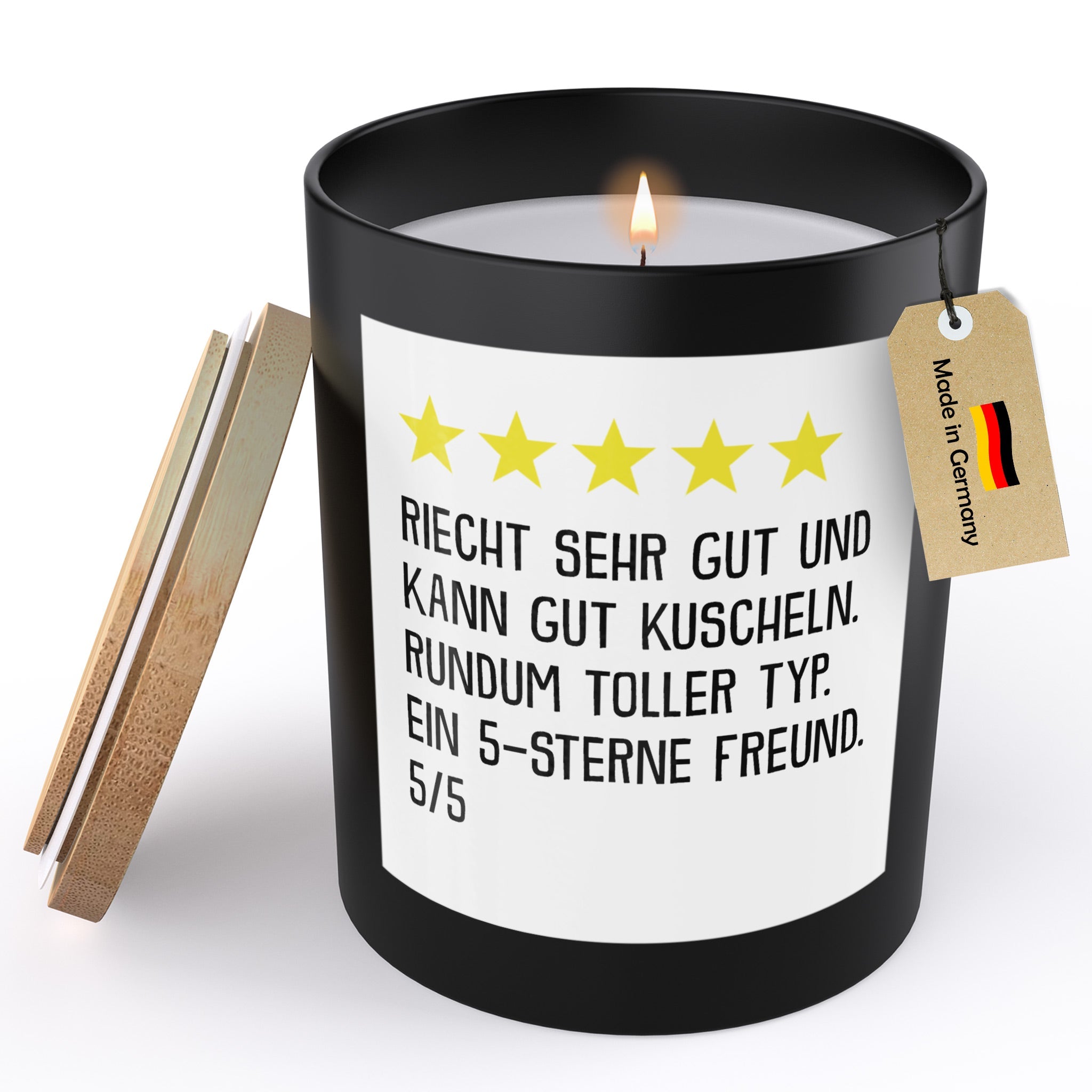 22Feels® Freund Jahrestag Geschenk HANDGEMACHTE Sojawachs Duft-Kerze im Glas (ZITRUS, VEGAN)-Spruchkerzen B1K1-22Feels