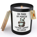 22Feels® Lustige Spruchkerze Frauen Panda Geschenk HANDGEMACHTE Sojawachs Duft-Kerze im Glas (ZITRUS, VEGAN)-Spruchkerzen B1K1-22Feels