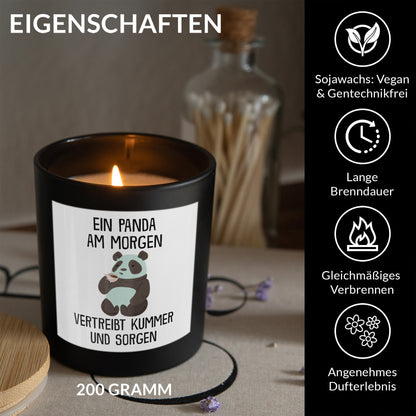 22Feels® Lustige Spruchkerze Frauen Panda Geschenk HANDGEMACHTE Sojawachs Duft-Kerze im Glas (ZITRUS, VEGAN)-Spruchkerzen B1K1-22Feels