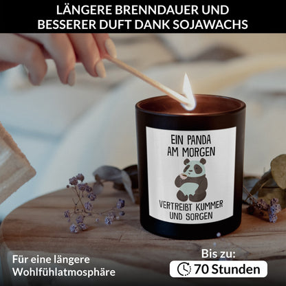 22Feels® Lustige Spruchkerze Frauen Panda Geschenk HANDGEMACHTE Sojawachs Duft-Kerze im Glas (ZITRUS, VEGAN)-Spruchkerzen B1K1-22Feels