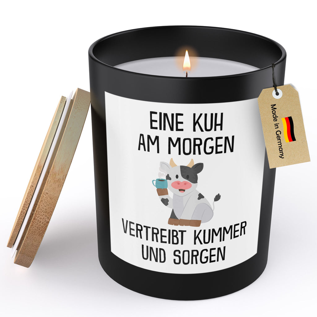 22Feels® Lustige Spruchkerze Frauen Kuh Geschenk HANDGEMACHTE Sojawachs Duft-Kerze im Glas (ZITRUS, VEGAN)-Spruchkerzen B1K1-22Feels