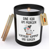 22Feels® Lustige Spruchkerze Frauen Kuh Geschenk HANDGEMACHTE Sojawachs Duft-Kerze im Glas (ZITRUS, VEGAN)-Spruchkerzen B1K1-22Feels