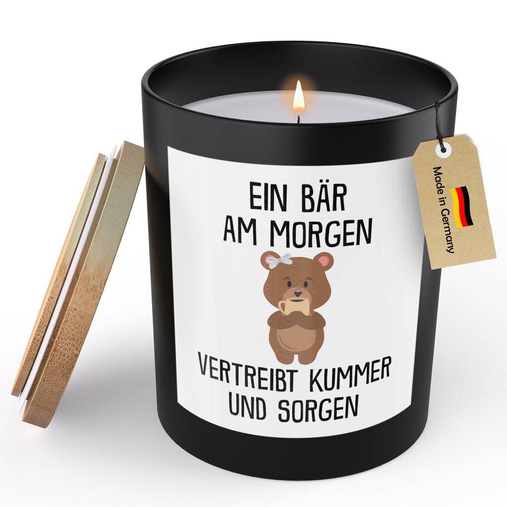 22Feels® Lustige Spruchkerze Frauen Bär Geschenk HANDGEMACHTE Sojawachs Duft-Kerze im Glas (ZITRUS, VEGAN)-Spruchkerzen B1K1-22Feels