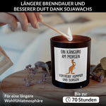 22Feels® Lustige Spruchkerze Frauen Känguru Geschenk HANDGEMACHTE Sojawachs Duft-Kerze im Glas (ZITRUS, VEGAN)-Spruchkerzen B1K1-22Feels
