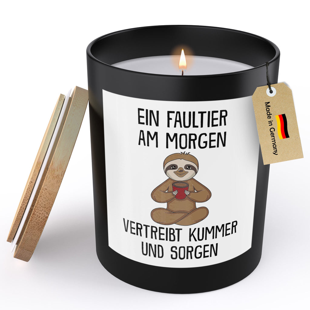 22Feels® Lustige Spruchkerze Frauen Faultier Geschenk HANDGEMACHTE Sojawachs Duft-Kerze im Glas (ZITRUS, VEGAN)-Spruchkerzen B1K1-22Feels