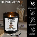 22Feels® Lustige Spruchkerze Frauen Faultier Geschenk HANDGEMACHTE Sojawachs Duft-Kerze im Glas (ZITRUS, VEGAN)-Spruchkerzen B1K1-22Feels