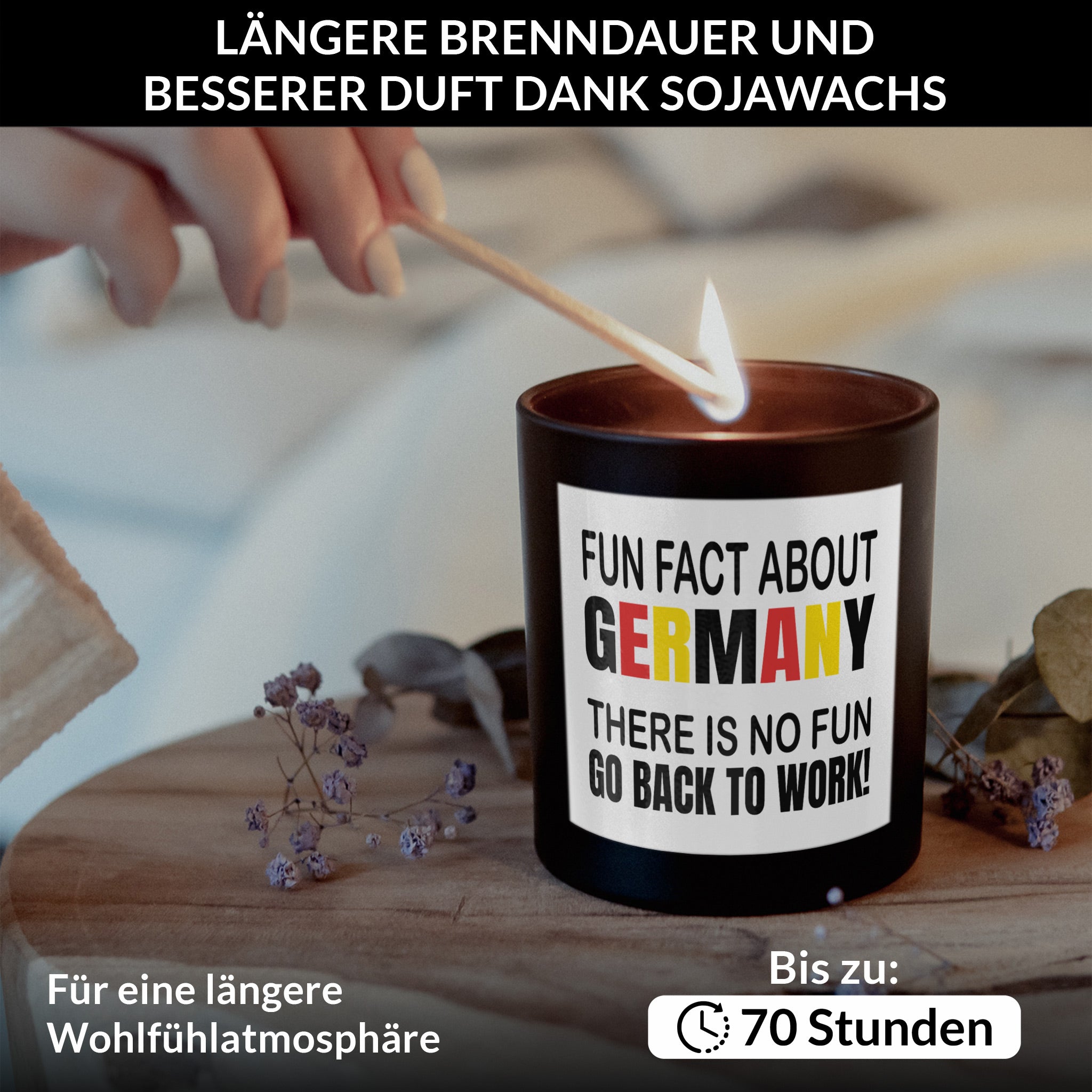 22Feels® Lustige Spruchkerze Frauen Geschenk HANDGEMACHTE Sojawachs Duft-Kerze im Glas (ZITRUS, VEGAN)-Spruchkerzen B1K1-22Feels