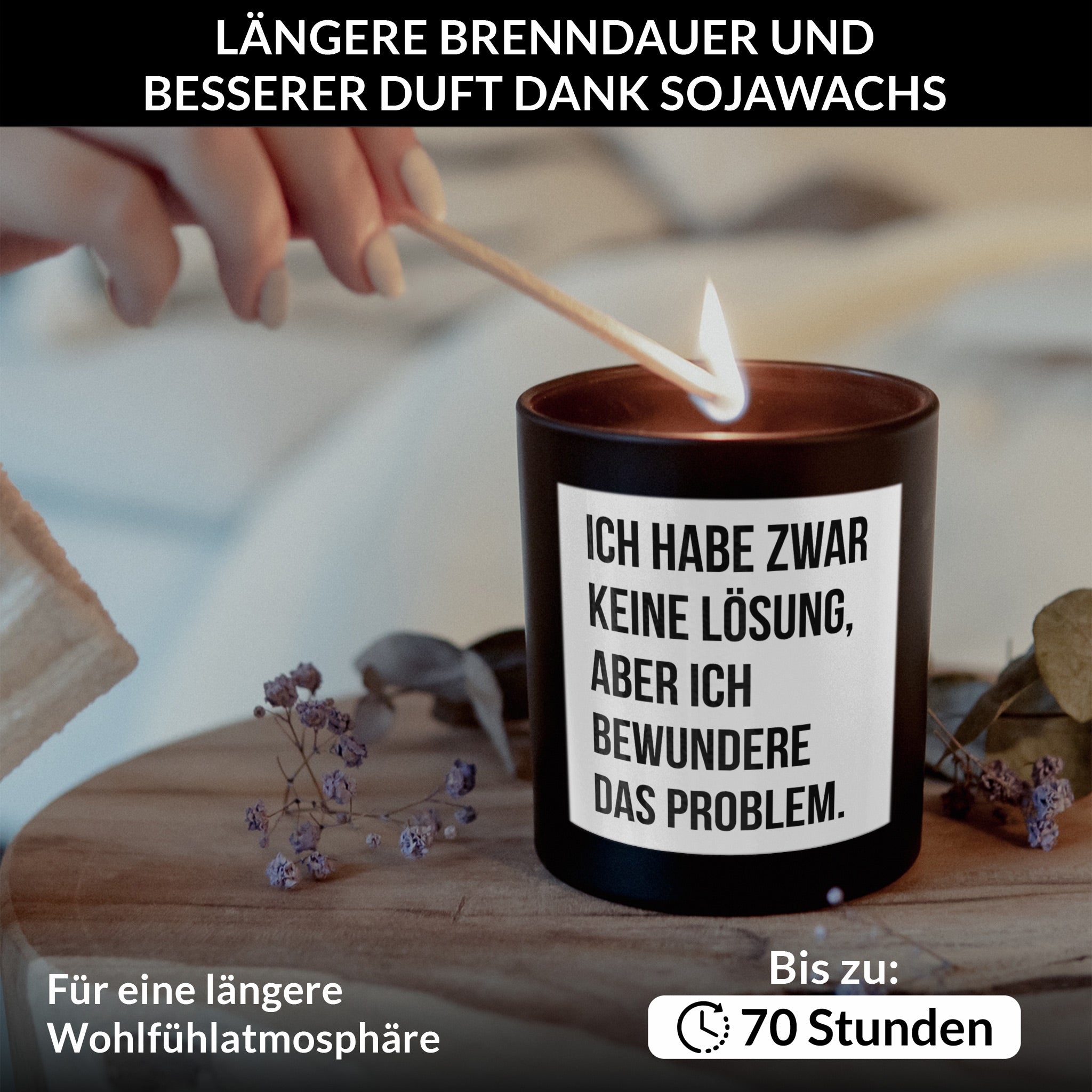 22Feels® Lustige Spruchkerze Frauen Geschenk HANDGEMACHTE Sojawachs Duft-Kerze im Glas (ZITRUS, VEGAN)-Spruchkerzen B1K1-22Feels
