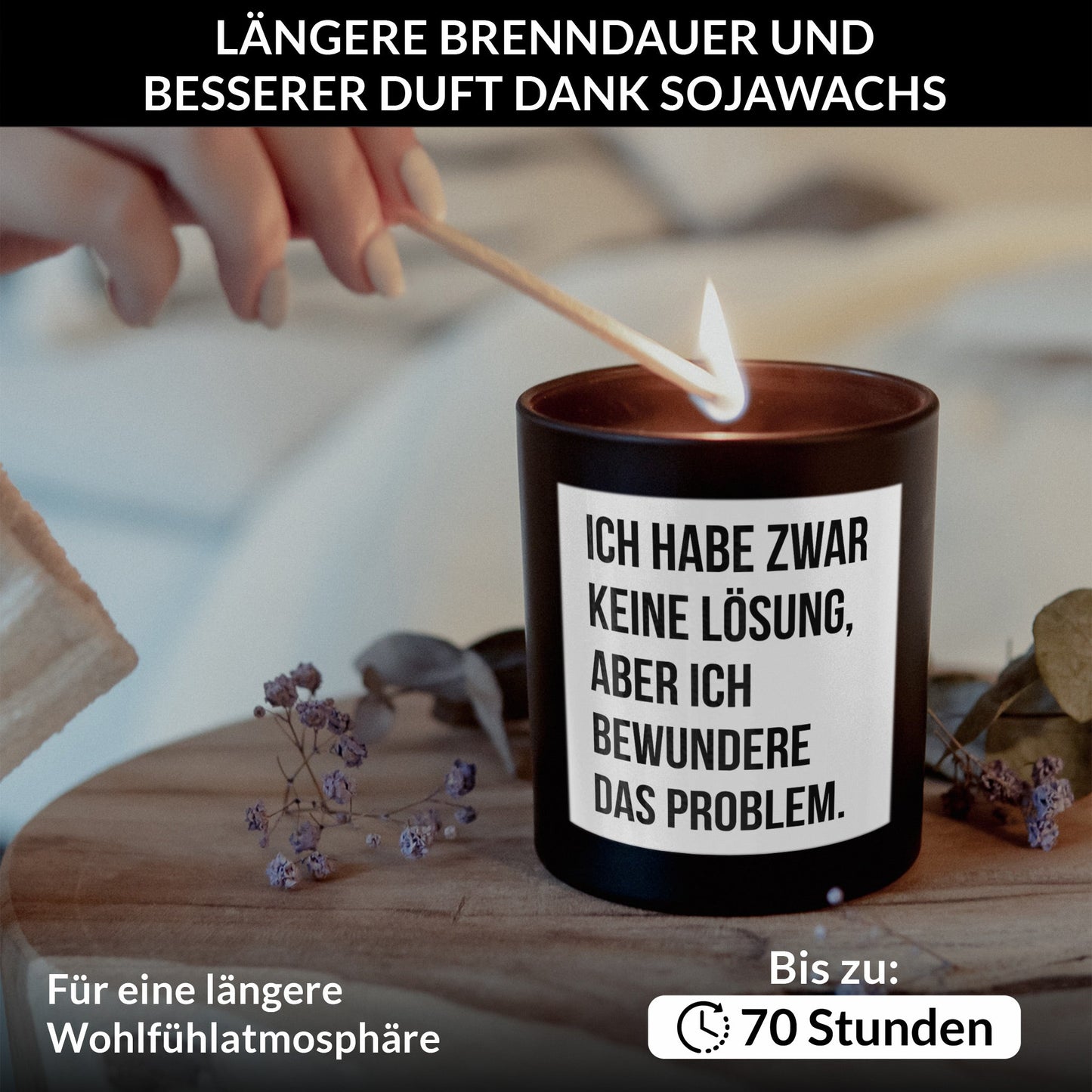 22Feels® Lustige Spruchkerze Frauen Geschenk HANDGEMACHTE Sojawachs Duft-Kerze im Glas (ZITRUS, VEGAN)-Spruchkerzen B1K1-22Feels