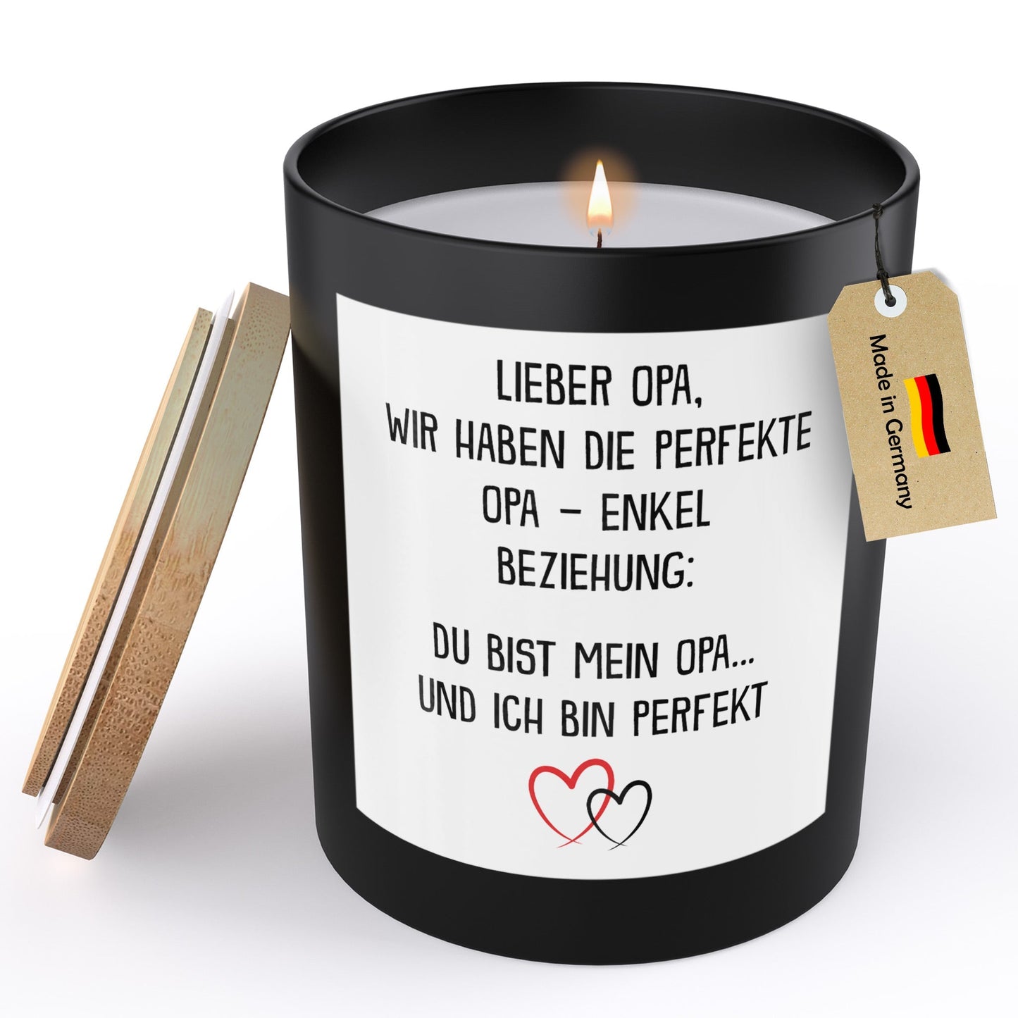 22Feels® Opa Geschenk HANDGEMACHTE Sojawachs Duft-Kerze im Glas (ZITRUS, VEGAN)-Spruchkerzen B1K1-22Feels