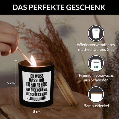 22Feels® Lustige Spruchkerze Frauen Geschenk HANDGEMACHTE Sojawachs Duft-Kerze im Glas (ZITRUS, VEGAN)-Spruchkerzen B1K1-22Feels