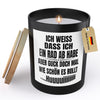 22Feels® Lustige Spruchkerze Frauen Geschenk HANDGEMACHTE Sojawachs Duft-Kerze im Glas (ZITRUS, VEGAN)-Spruchkerzen B1K1-22Feels