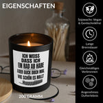 22Feels® Lustige Spruchkerze Frauen Geschenk HANDGEMACHTE Sojawachs Duft-Kerze im Glas (ZITRUS, VEGAN)-Spruchkerzen B1K1-22Feels