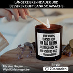 22Feels® Lustige Spruchkerze Frauen Geschenk HANDGEMACHTE Sojawachs Duft-Kerze im Glas (ZITRUS, VEGAN)-Spruchkerzen B1K1-22Feels