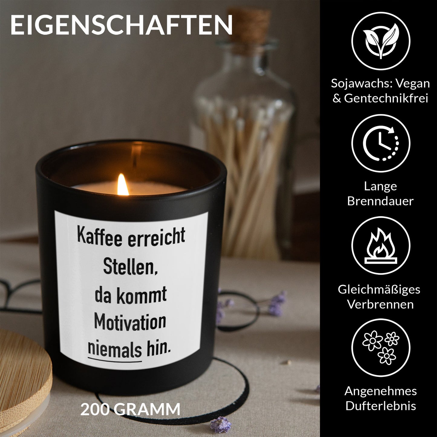 22Feels® Lustige Spruchkerze Frauen Geschenk HANDGEMACHTE Sojawachs Duft-Kerze im Glas (ZITRUS, VEGAN)-Spruchkerzen B1K1-22Feels