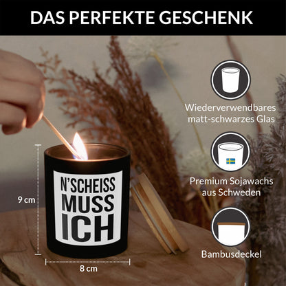 22Feels® Lustige Spruchkerze Frauen Geschenk HANDGEMACHTE Sojawachs Duft-Kerze im Glas (ZITRUS, VEGAN)-Spruchkerzen B1K1-22Feels