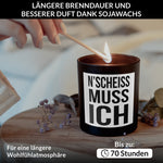22Feels® Lustige Spruchkerze Frauen Geschenk HANDGEMACHTE Sojawachs Duft-Kerze im Glas (ZITRUS, VEGAN)-Spruchkerzen B1K1-22Feels