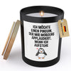 22Feels® Lustige Spruchkerze Frauen Pinguin Geschenk HANDGEMACHTE Sojawachs Duft-Kerze im Glas (ZITRUS, VEGAN)-Spruchkerzen B1K1-22Feels