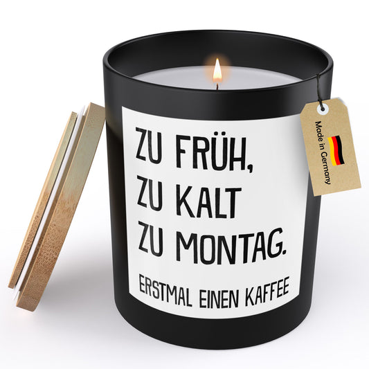 22Feels® Lustige Spruchkerze Frauen Büro Geschenk HANDGEMACHTE Sojawachs Duft-Kerze im Glas (ZITRUS, VEGAN)-Spruchkerzen B1K1-22Feels