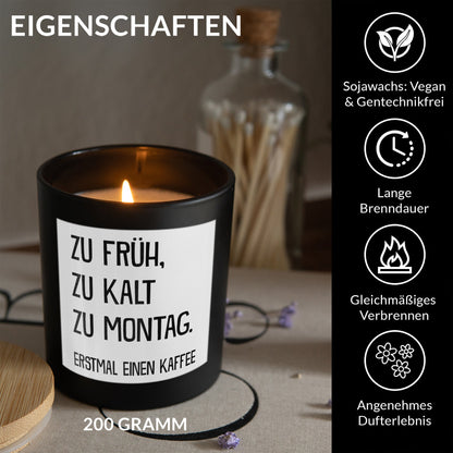 22Feels® Lustige Spruchkerze Frauen Büro Geschenk HANDGEMACHTE Sojawachs Duft-Kerze im Glas (ZITRUS, VEGAN)-Spruchkerzen B1K1-22Feels