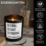 22Feels® Lustige Spruchkerze Frauen Büro Geschenk HANDGEMACHTE Sojawachs Duft-Kerze im Glas (ZITRUS, VEGAN)-Spruchkerzen B1K1-22Feels