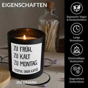 22Feels® Lustige Spruchkerze Frauen Büro Geschenk HANDGEMACHTE Sojawachs Duft-Kerze im Glas (ZITRUS, VEGAN)-Spruchkerzen B1K1-22Feels