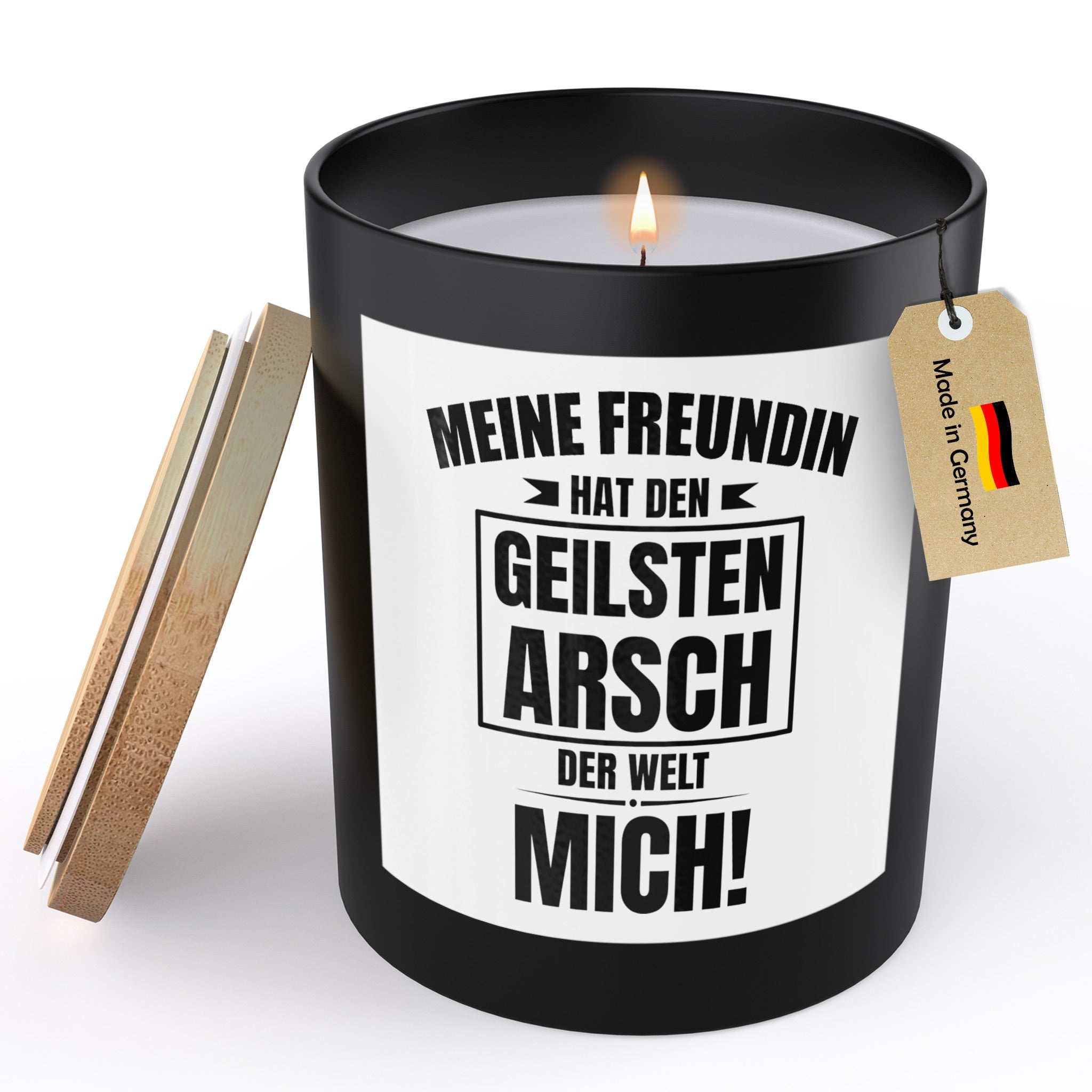 22Feels® Freund Jahrestag Geschenk HANDGEMACHTE Sojawachs Duft-Kerze im Glas (ZITRUS, VEGAN)-Spruchkerzen B1K1-22Feels