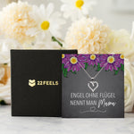 22Feels® Mama Geschenk Muttertag Geburtstag Frauen Schmuck mit Karte Herz Halskette Echt Silber Weihnachten Idee von Tochter oder Sohn-Schmuck mit Botschaftskarte - Herz21-22Feels