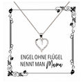 22Feels® Mama Geschenk Muttertag Geburtstag Frauen Schmuck mit Karte Herz Halskette Echt Silber Weihnachten Idee von Tochter oder Sohn-Schmuck mit Botschaftskarte - Herz21-22Feels