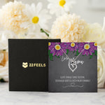 22Feels® Mama Geschenk Muttertag Geburtstag Frauen Schmuck mit Karte Herz Halskette Echt Silber Weihnachten Idee von Tochter oder Sohn-Schmuck mit Botschaftskarte - Herz21-22Feels