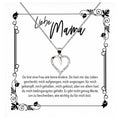22Feels® Mama Geschenk Muttertag Geburtstag Frauen Schmuck mit Karte Herz Halskette Echt Silber Weihnachten Idee von Tochter oder Sohn-Schmuck mit Botschaftskarte - Herz21-22Feels