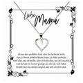22Feels® Mama Geschenk Muttertag Geburtstag Frauen Schmuck mit Karte Herz Halskette Echt Silber Weihnachten Idee von Tochter oder Sohn-Schmuck mit Botschaftskarte - Herz21-22Feels