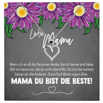 22Feels® Mama Geschenk Muttertag Geburtstag Frauen Schmuck mit Karte Herz Halskette Echt Silber Weihnachten Idee von Tochter oder Sohn-Schmuck mit Botschaftskarte - Herz21-22Feels