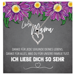 22Feels® Mama Geschenk Muttertag Geburtstag Frauen Schmuck mit Karte Herz Halskette Echt Silber Weihnachten Idee von Tochter oder Sohn-Schmuck mit Botschaftskarte - Herz21-22Feels