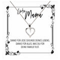 22Feels® Mama Geschenk Muttertag Geburtstag Frauen Schmuck mit Karte Herz Halskette Echt Silber Weihnachten Idee von Tochter oder Sohn-Schmuck mit Botschaftskarte - Herz21-22Feels