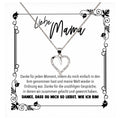 22Feels® Mama Geschenk Muttertag Geburtstag Frauen Schmuck mit Karte Herz Halskette Echt Silber Weihnachten Idee von Tochter oder Sohn-Schmuck mit Botschaftskarte - Herz21-22Feels