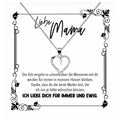 22Feels® Mama Geschenk Muttertag Geburtstag Frauen Schmuck mit Karte Herz Halskette Echt Silber Weihnachten Idee von Tochter oder Sohn-Schmuck mit Botschaftskarte - Herz21-22Feels