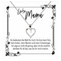 22Feels® Mama Geschenk Muttertag Geburtstag Frauen Schmuck mit Karte Herz Halskette Echt Silber Weihnachten Idee von Tochter oder Sohn-Schmuck mit Botschaftskarte - Herz21-22Feels