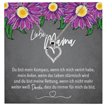22Feels® Mama Geschenk Muttertag Geburtstag Frauen Schmuck mit Karte Herz Halskette Echt Silber Weihnachten Idee von Tochter oder Sohn-Schmuck mit Botschaftskarte - Herz21-22Feels