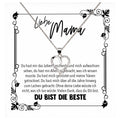 22Feels® Mama Geschenk Muttertag Geburtstag Frauen Schmuck mit Karte Herz Halskette Echt Silber Weihnachten Idee von Tochter oder Sohn-Schmuck mit Botschaftskarte - Herz21-22Feels