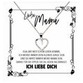 22Feels® Mama Geschenk von Sohn Muttertag Geburtstag Frauen Schmuck mit Karte Echt Silber Herz Halskette Weihnachten Idee Mutter Sohn-Schmuck mit Botschaftskarte - Herz21-22Feels